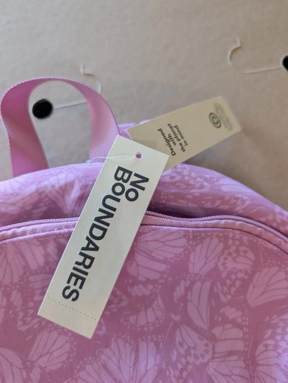 No Boundaries Dome Backpack Rosy Lilac Butterfly Pink Purple NWT
